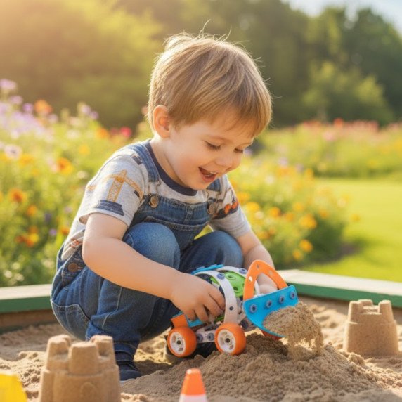 WOOPIE 5-in-1 STEM statybos blokai Transporto rinkinys