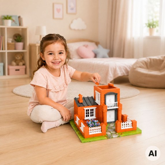WOOPIE Plytinės Villa DIY Konstrukcijos Rinkinys 458 Dalys Namelis Vaikams nuo 3 metų