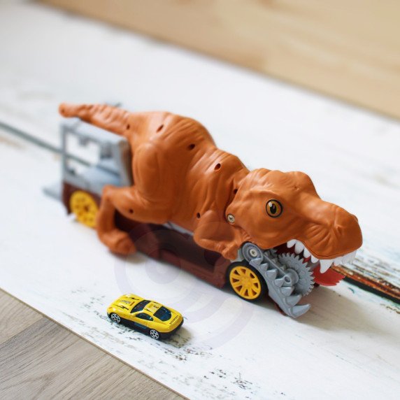 WOOPIE Dinosaur automobilis su leidikliu + automobilis 1 vnt.