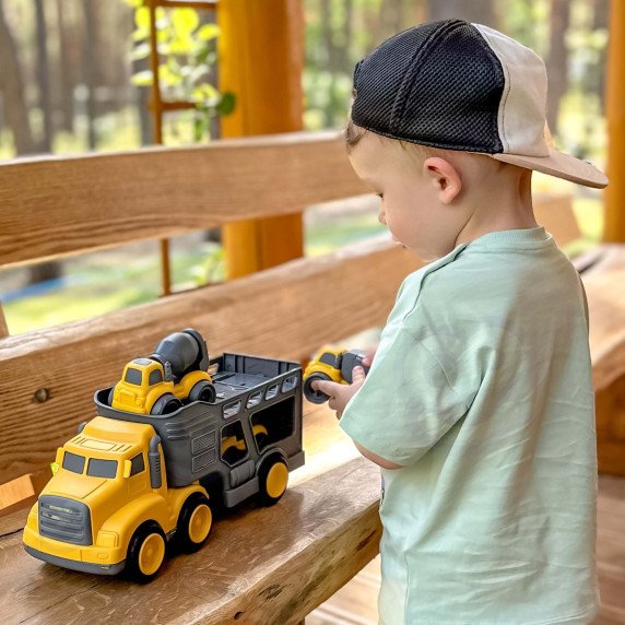 WOOPIE Kėbulo lifto automobilis 4-in-1 rinkinys statybinių automobilių