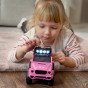 WOOPIE Rožinis Visureigis su Prikabinamu Priekaba ir Arklidės Figūra Rinkinys