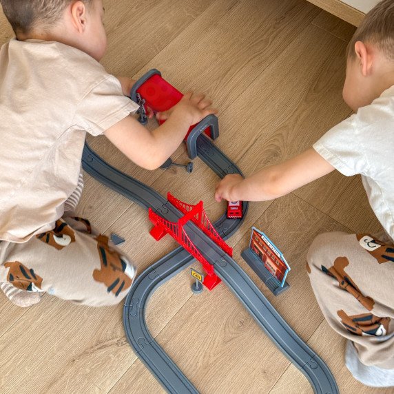 WOOPIE Pendolino Elektrinis Traukinio Rinkinys Ugniagesių Departamentui, 66vnt.