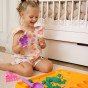 WOOPIE Kinetic Sand 1.2 kg XL ZOO stalas su formomis rinkinys