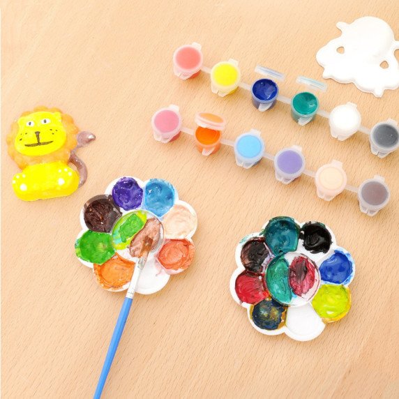 WOOPIE DIY tapybos rankų darbo rinkinys - Pagaminkite gipso liejinius ir nudažykite - Gyvūnų rinkinys