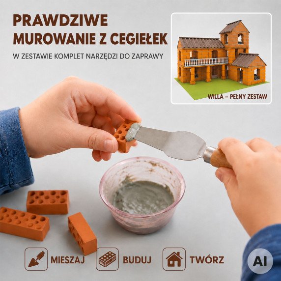 WOOPIE DIY plytų vilos statybos rinkinys 461 vnt. vaikams