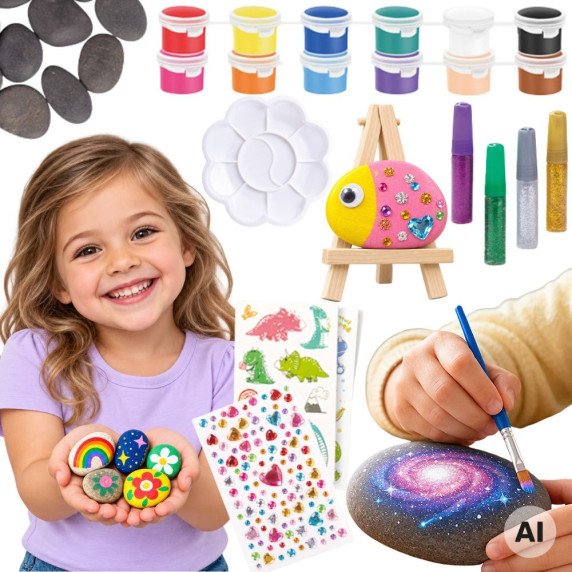 WOOPIE Kūrybinis DIY rinkinys vaikams dėžkliams tapyti ir dekoruoti