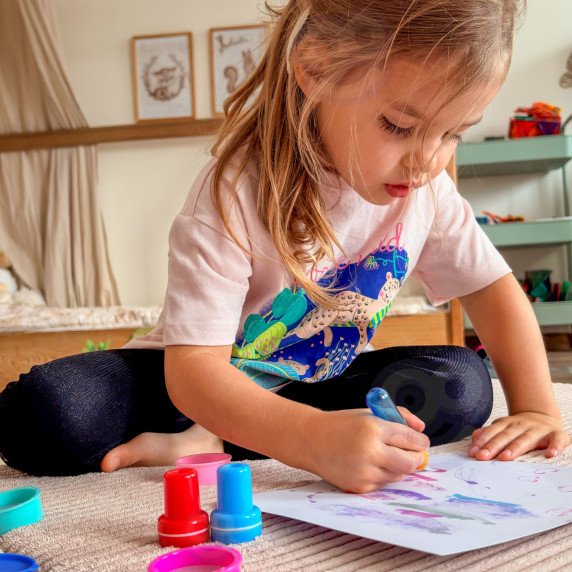 WOOPIE Magiška šepetėlio kūrybinė rinkinys piešimui antspaudu vaikams nuo 3 metų