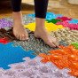 WOOPIE ortopedinis pojūčių kilimėlis „Royal Puzzle“ su 26 dėlionėmis + 4 mažomis.