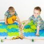 WOOPIE Jutiklinis Kilimėlis Ortopedinis Puzzle 11 Dalys - Mėlyna/Žalia