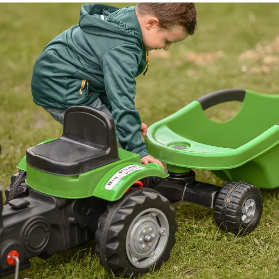 WOOPIE Didelis PowerTrac Pėdų Traktorius su XXL Puspriekabės