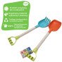 WOOPIE GREEN Smėlio rinkinys su kastuvu ir šluote 51 cm BIOGRADABILI MEDŽIAGA