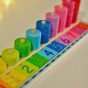 WOOPIE GREEN Montessori skaičiavimo ir spalvų mokymo dėlionė 56 vnt.