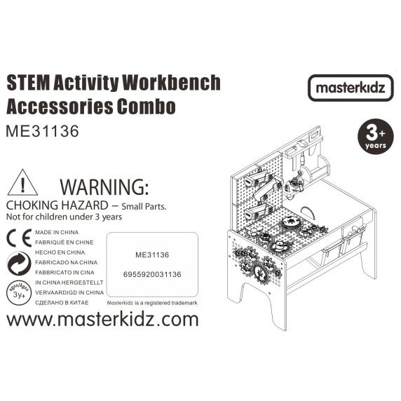 MASTERKIDZ STEM darbo stalo priedų rinkinys (111 vnt.)