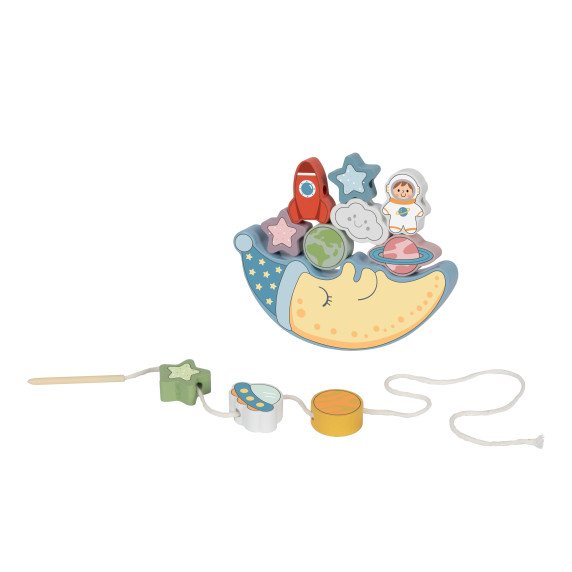 TOOKY TOY Kosminė Miego Mėnulis Balansavimo Medinis Įsimetimo Montesorio Kosmosas