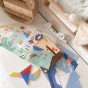 TOOKY TOY Tangram galvosūkis vaikams, mokantis figūrų formų formų 18 vnt.