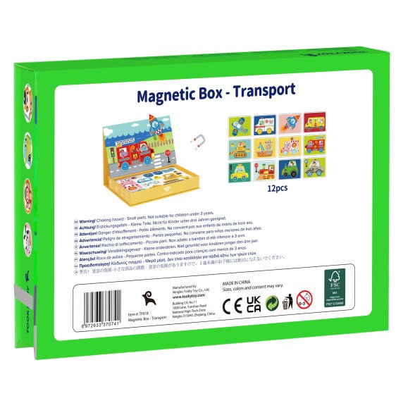 TOOKY TOY Montessori mokomasis dėlionės magnetinis dėžutė vaikams 80 vnt.