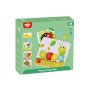 TOOKY TOY Žaislai su įdomiais blokais vaikams, mokymas atpažinti gyvūnus, formą, spalvas + lentos