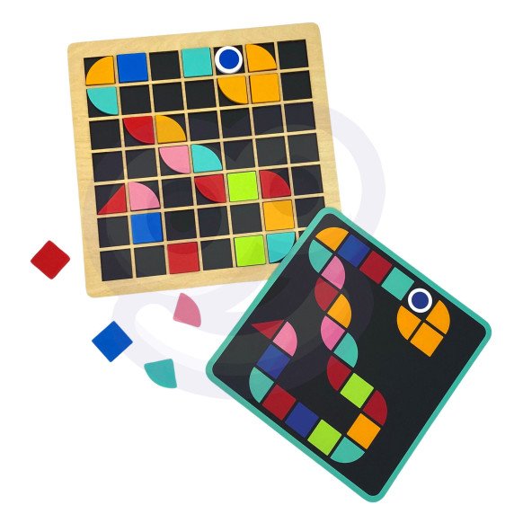 TOOKY TOY Medinis mozaikinis Montessori galvosūkis