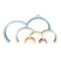 TOOKY TOY Pastel Puzzle mediniai Montessori vaivorykštės blokai