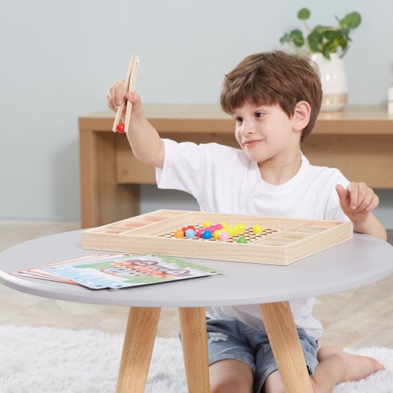 VIGA medinis kamuolių surinkimo ir suderinimo žaidimas Montessori galvosūkis