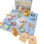 TOOKY TOY Pikniko rinkinys maisto pjaustytuvu su velkru Pusryčių rinkinys