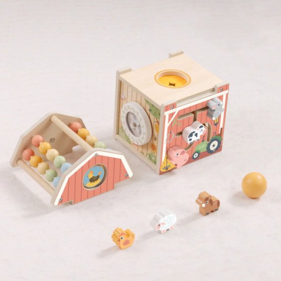 TOOKY TOY Medinis ūkininkijos ūkis veiklos rūšiaviklis Montessori skečiui