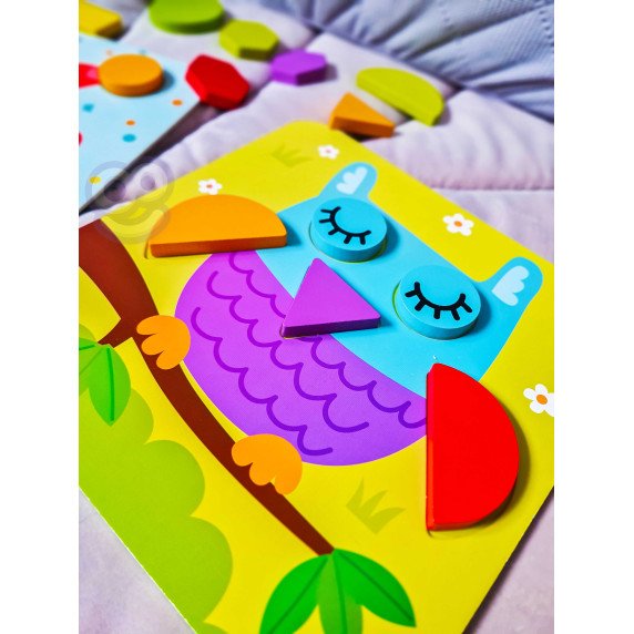 TOOKY TOY 4 in 1 Puzzle Montessori Blokų galvosūkiai