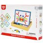 TOOKY TOY Magnetinė lenta su kreidelėmis 2 viename formų galvosūkiai 117 dalys FSC sertifikuotos