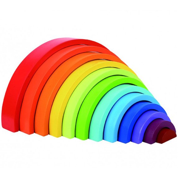 TOOKY TOY Medinis galvosūkis Montessori Vaivorykštė