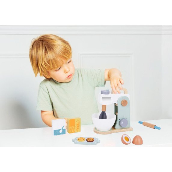 TOOKY TOY Medinis Maišytuvas Pastelinis Priedų Rinkinys