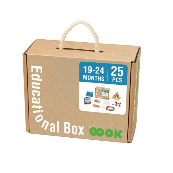 TOOKY TOY dėžutė XXL Montessori lopšelis 6in1 pojūčių dėžė 19-24 mėnesiai