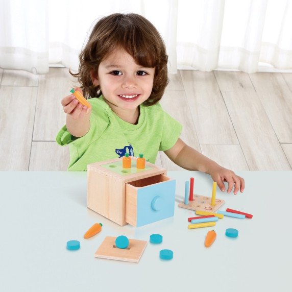TOOKY TOY dėžutė XXL Montessori mokomoji 7in1 jutiminė dėžutė 16-18 mėnesių