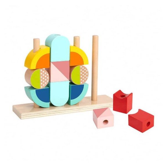 TOOKY TOY Kūrybinis medinis 3D kosmoso blokų krabas