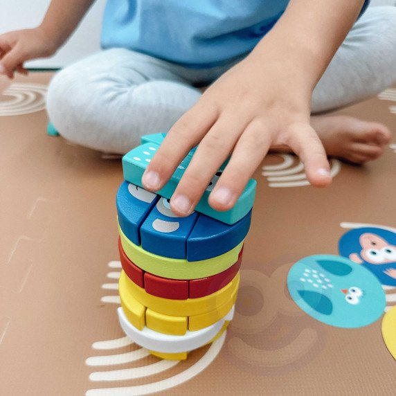 TOOKY TOY Įgūdžių žaidimas Su gyvūnų blokais FSC sertifikuoti