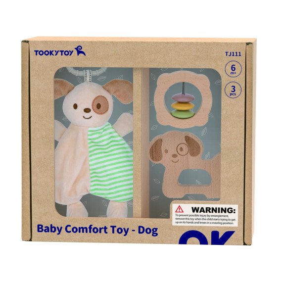 TOOKY TOY Šuniukas Ratai Dovana Rinkinys