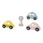 TOOKY TOY rinkinys iš medinių transporto priemonių ir eismo ženklų dėžutėje