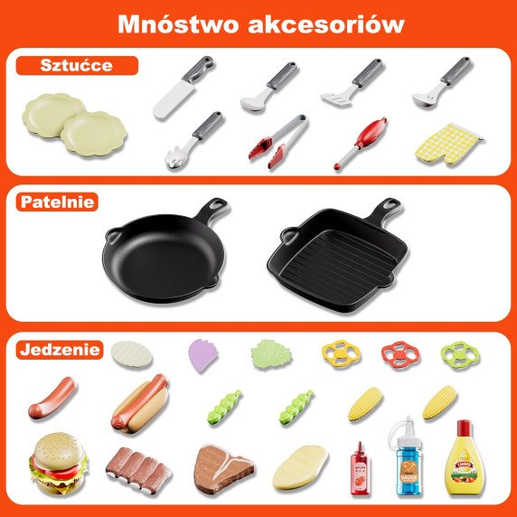 WOOPIE Grill Barbecue Sodo virtuvės interaktyvus LED komplektas XL, 31 vnt.
