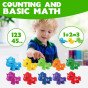 WOOPIE Montessori mokymasis skaičiais spalvomis rinkinys vieta sujungti 