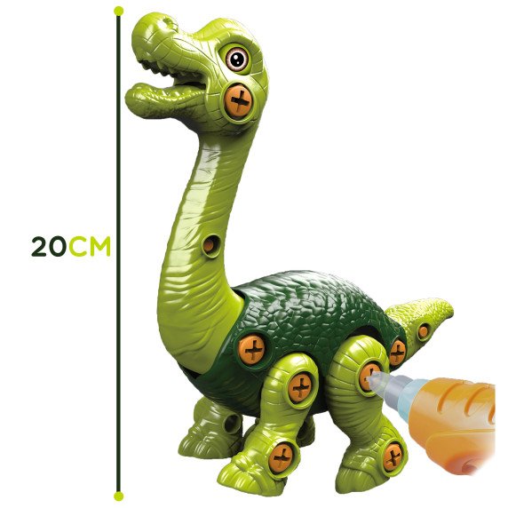 WOOPIE Dinozaurų rinkinys su sukimu + gręžtuvas, 31 vnt.