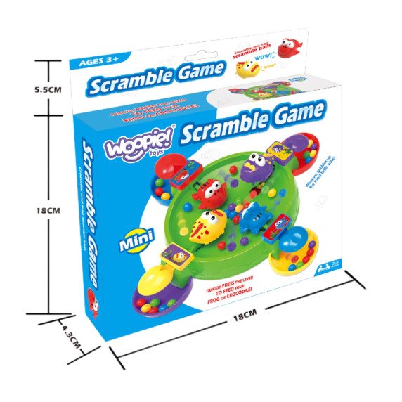 WOOPIE Arkadinė stalo žaidimo HUNGRY HAPPY FROG AND CROCODILES 3+