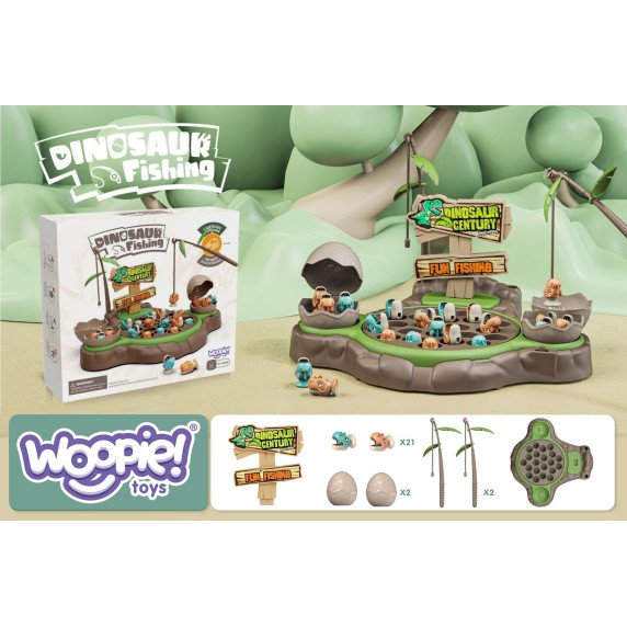 WOOPIE Dinosaurų žvejyba žaidimas 2 stiebai