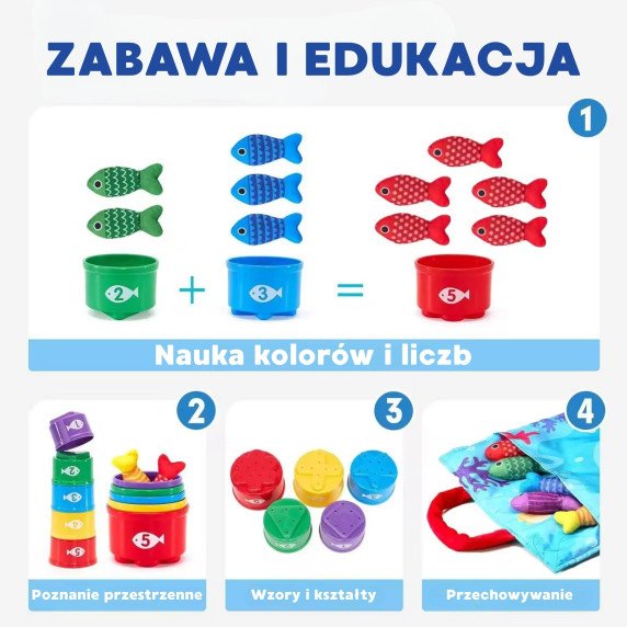 WOOPIE Mažasis Žvejų rinkinys, Mokantis skaičiuoti, 22 dalių