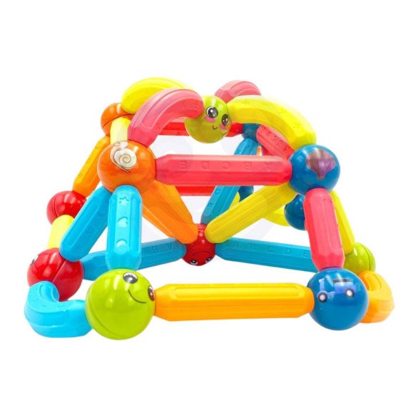 WOOPIE Magnetinės Mokomosios Konstruktoriaus Kubai 128 vnt.