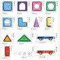 WOOPIE Magnetiniai Statybiniai Blokai 3D Edukacinis Rinkinys Pilis Transporto Priemonės 110 vnt.