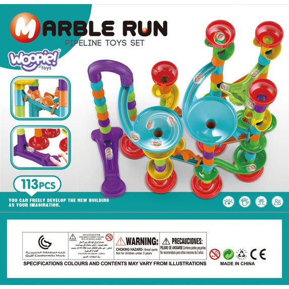 WOOPIE kamuolių trasa spiralės rinkinys 113 vnt.