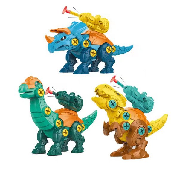 WOOPIE Dinozaurai sukti 3 dalimis konstrukcijos rinkinys dėžutėje + gręžtuvas ir atskaitiklis