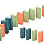 WOOPIE Elektrinis Traukinio Lokomotyvas su Domino Blokais Dinozauras Oranžinis - 8 vnt.