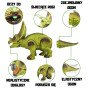 WOOPIE Nuotoliniu būdu valdomas RC dinozauras robotas Triceratops