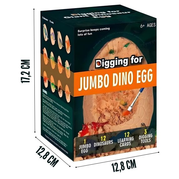 WOOPIE Dinozaurų Kiaušinių Iškasimo Archeologo Rinkinys, skirtas iškasti 12 dinozaurų