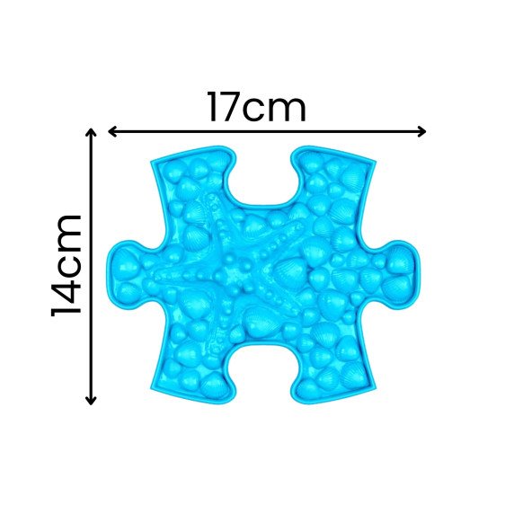 WOOPIE Jutiklinis Kilimėlis Ortopedinis Puzzle 11 Dalys - Mėlyna/Žalia
